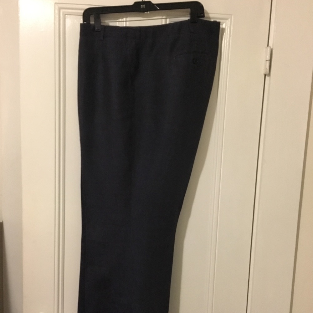 Talbots navy blue linen pants.